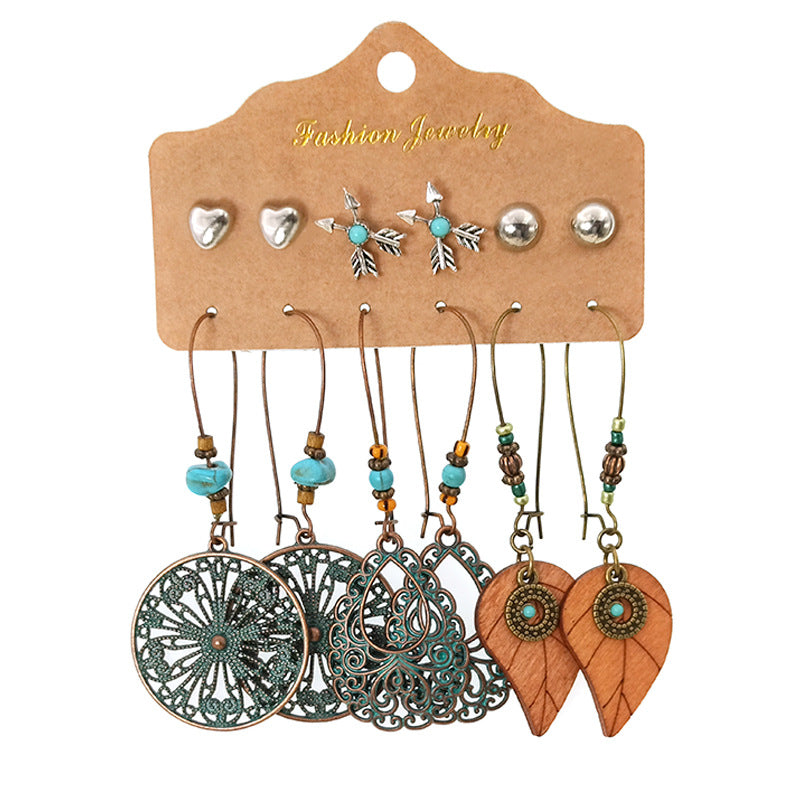 Alloy Earrings with Vintage Charm