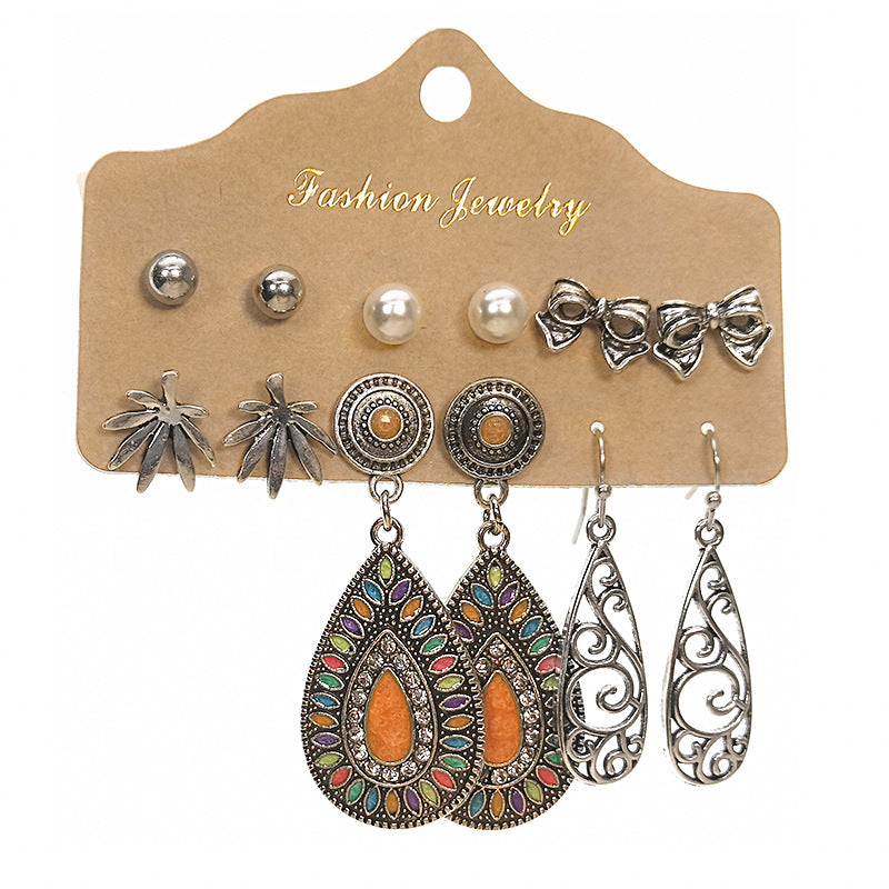 Alloy Earrings with Vintage Charm