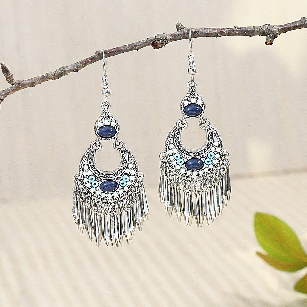 Chic tassel earrings styled with an outfit image 9