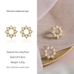Elegantly displayed pearl earrings detail 2