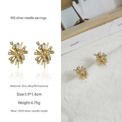 Women wearing vintage flower pearl earrings 6