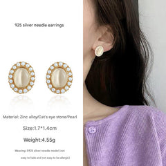 Elegantly displayed pearl earrings detail 2