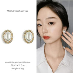 Elegantly displayed pearl earrings detail 2