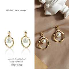 Elegantly displayed pearl earrings detail 2