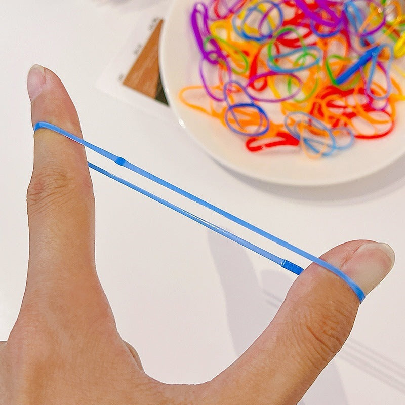 Pack of colourful hair elastics for kids - image 4