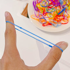 Pack of colourful hair elastics for kids - image 4