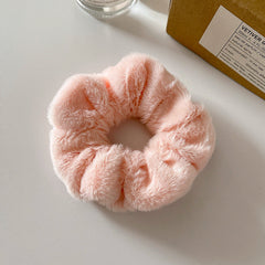 Elastic plush headband for kids in beige