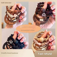 Adorable plush headband displayed on a model