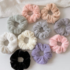 Plush headband for kids in white colour