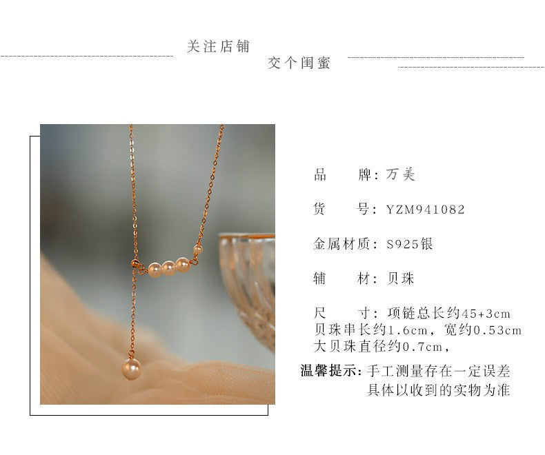 Elegant silver necklace in fashion shoot
