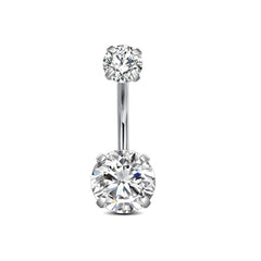 Stylish double-headed zircon navel ring image 10