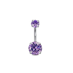 Stylish double-headed zircon navel ring image 2