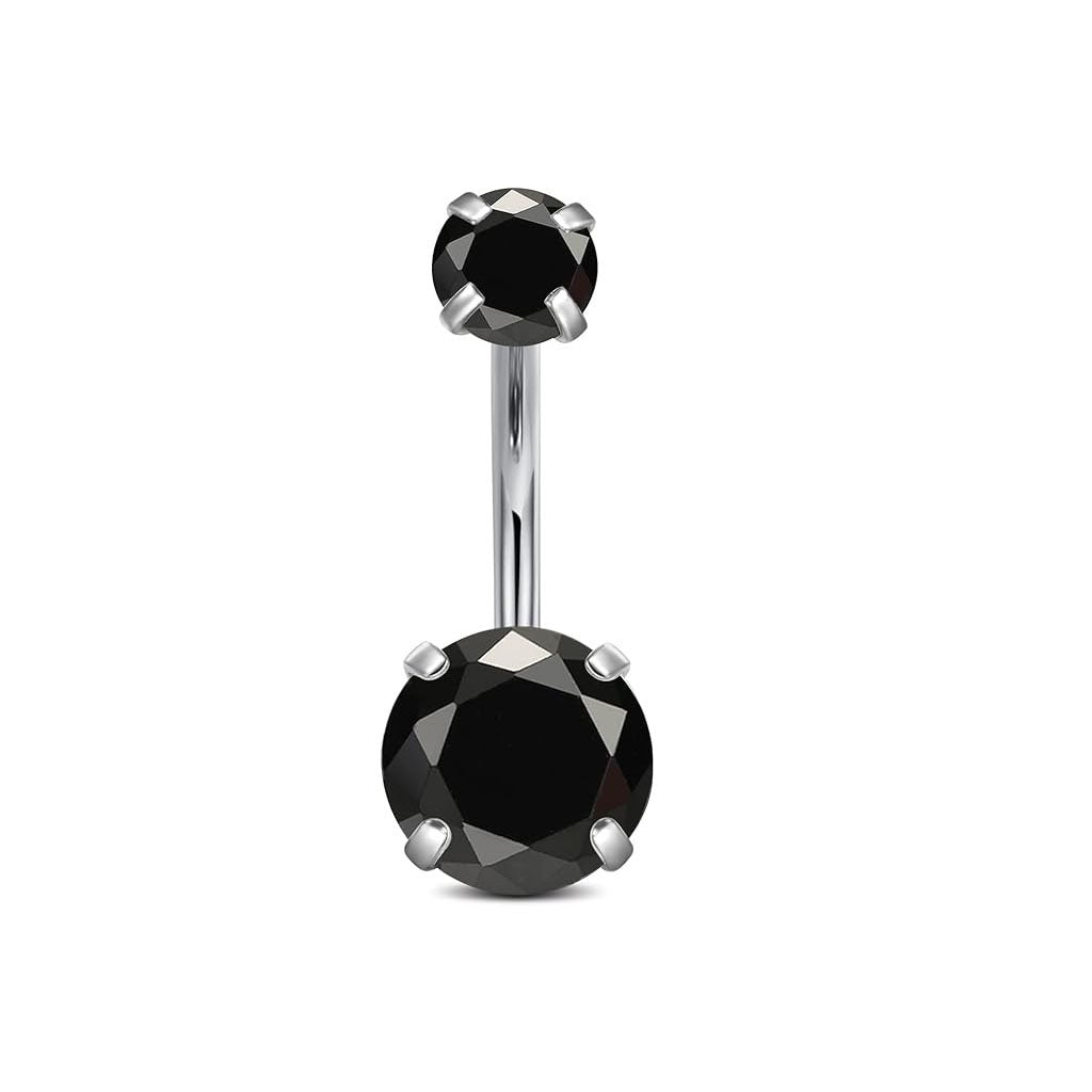 Stylish double-headed zircon navel ring image 7