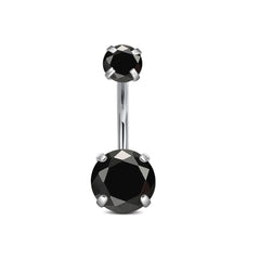 Stylish double-headed zircon navel ring image 7