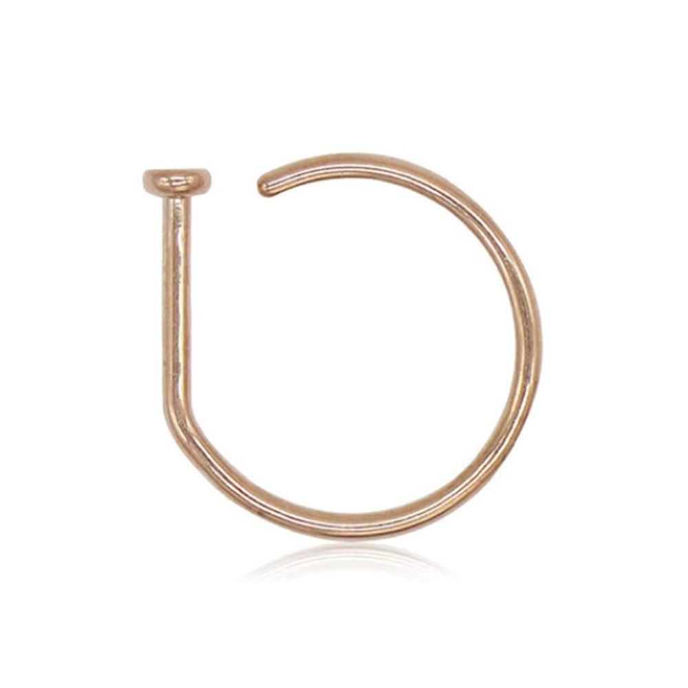 stylish stainless steel nose ring in gold