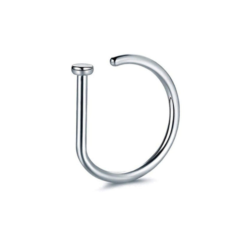 silver fake nose stud on display