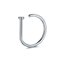 silver fake nose stud on display