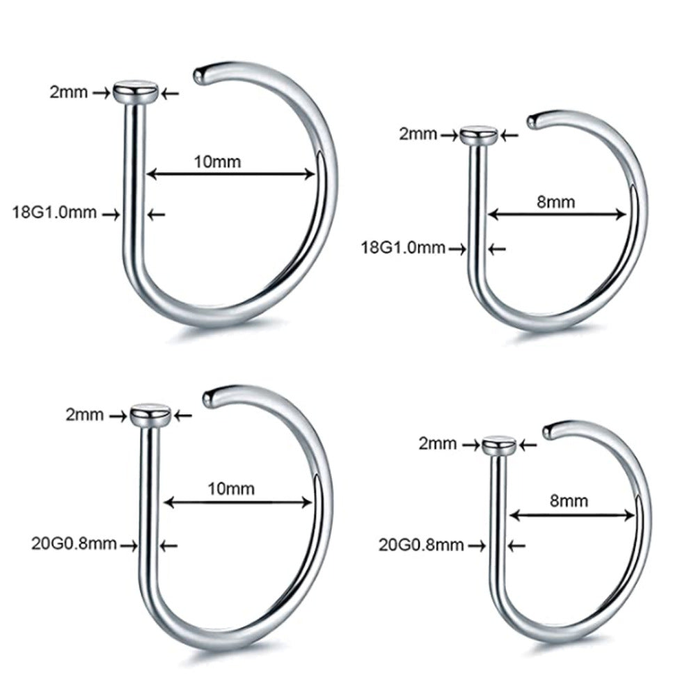 user wearing non-piercing nose ring