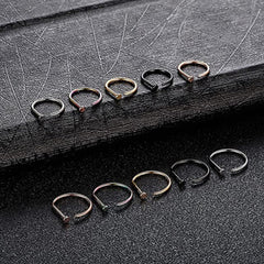 collection of trendy fake nose rings