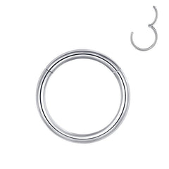 Black colour stainless steel nose ring with shine