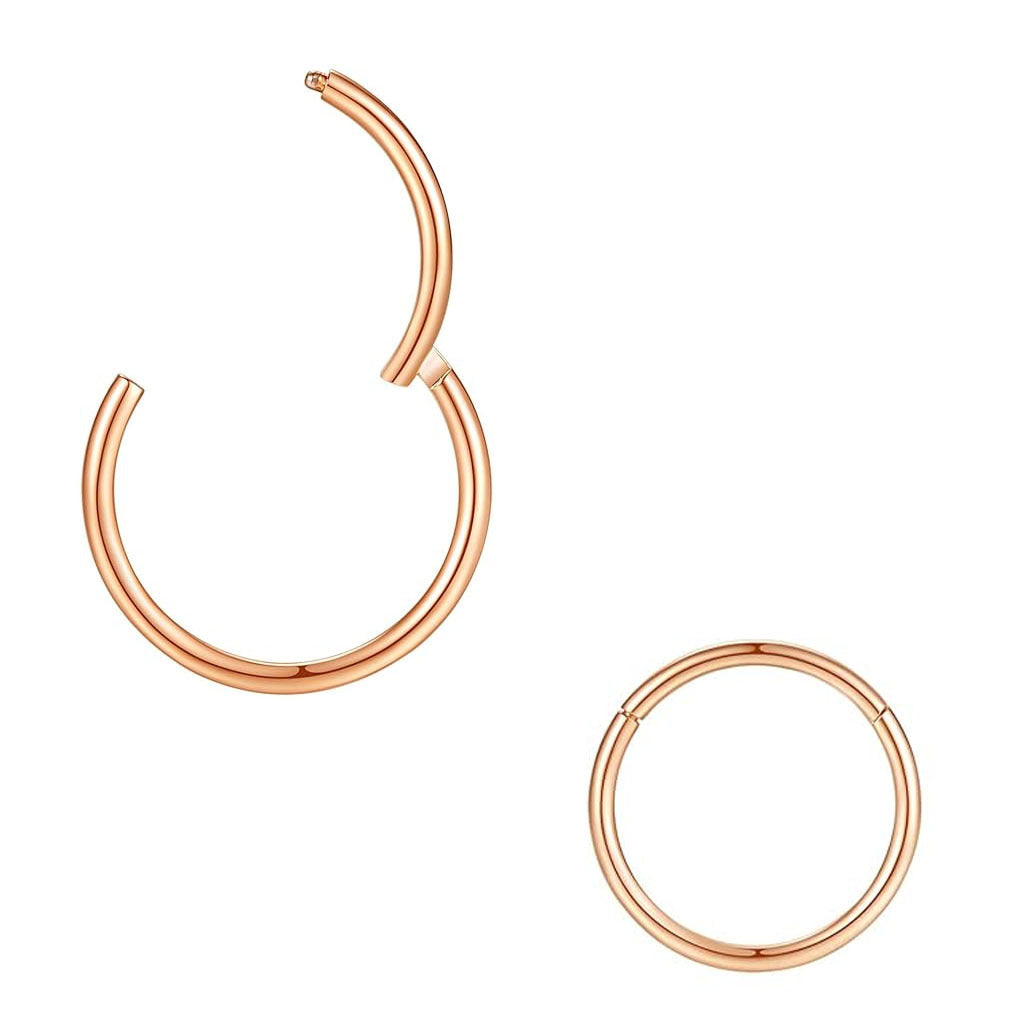 Detailed view of a unique nose ring design