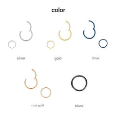 Nose rings presented in a stylish arrangement
