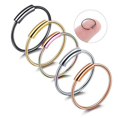 Elegant presentation of trendy nose ring and earrings on display