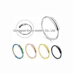 Variety of colours for stainless steel nose ring and earrings set