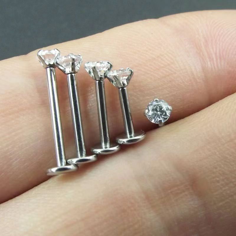 Side view of unisex ear studs image 10