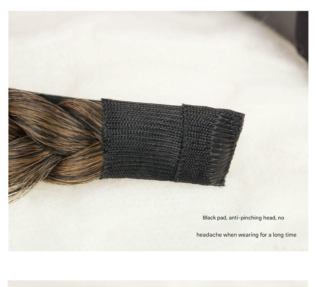 Braided hairband displayed on a mannequin