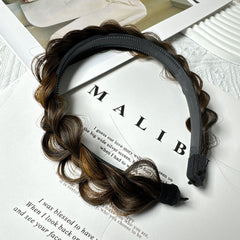 Elegant braided hairband worn with casual outfit