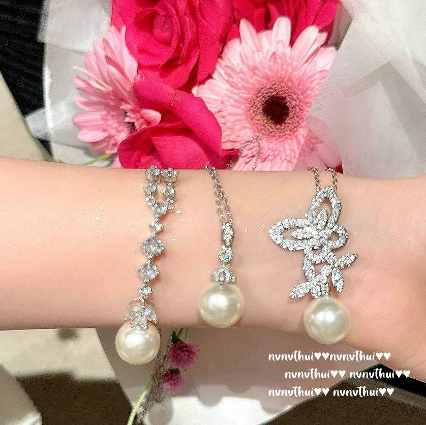 Detailed view of gemstone embellishments on necklace