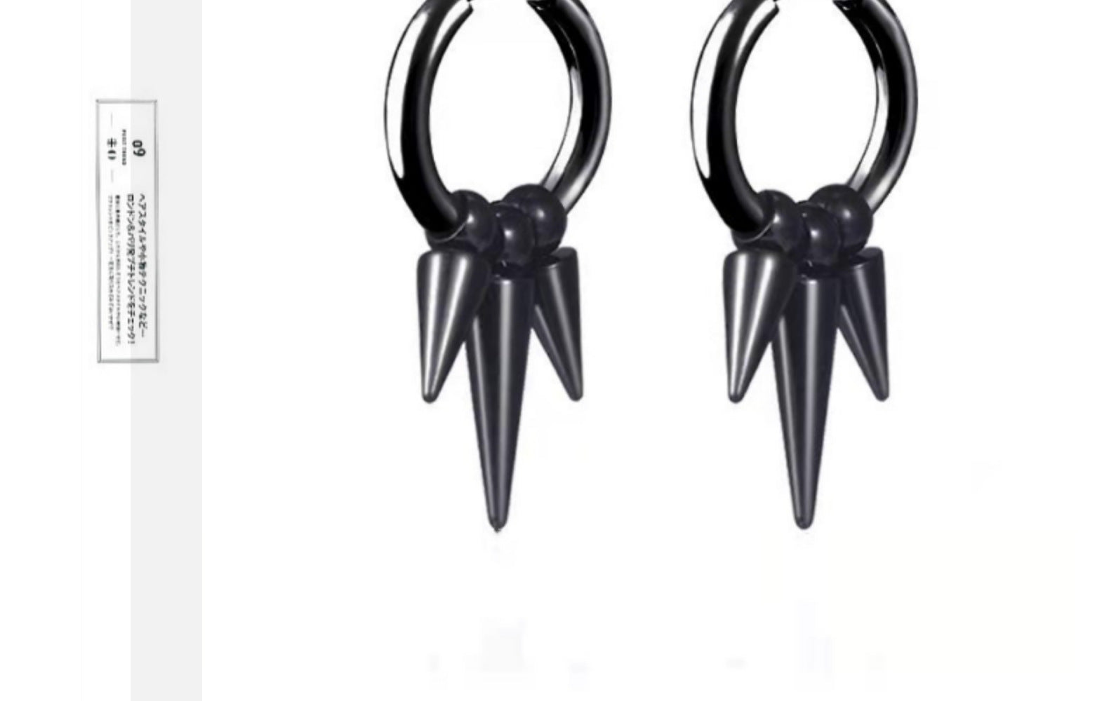 black and steel colour options for earrings