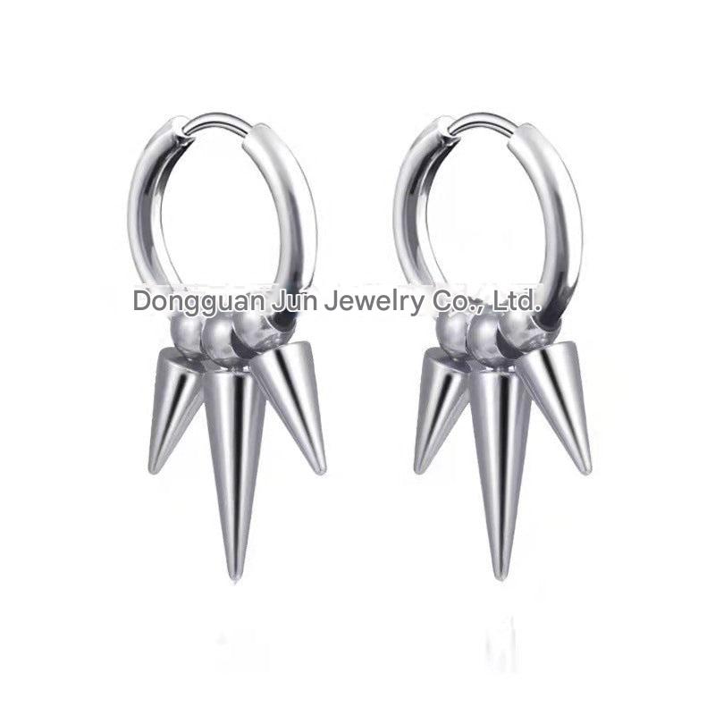 black and steel colour options for earrings