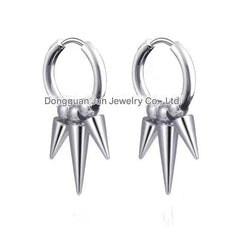 black and steel colour options for earrings