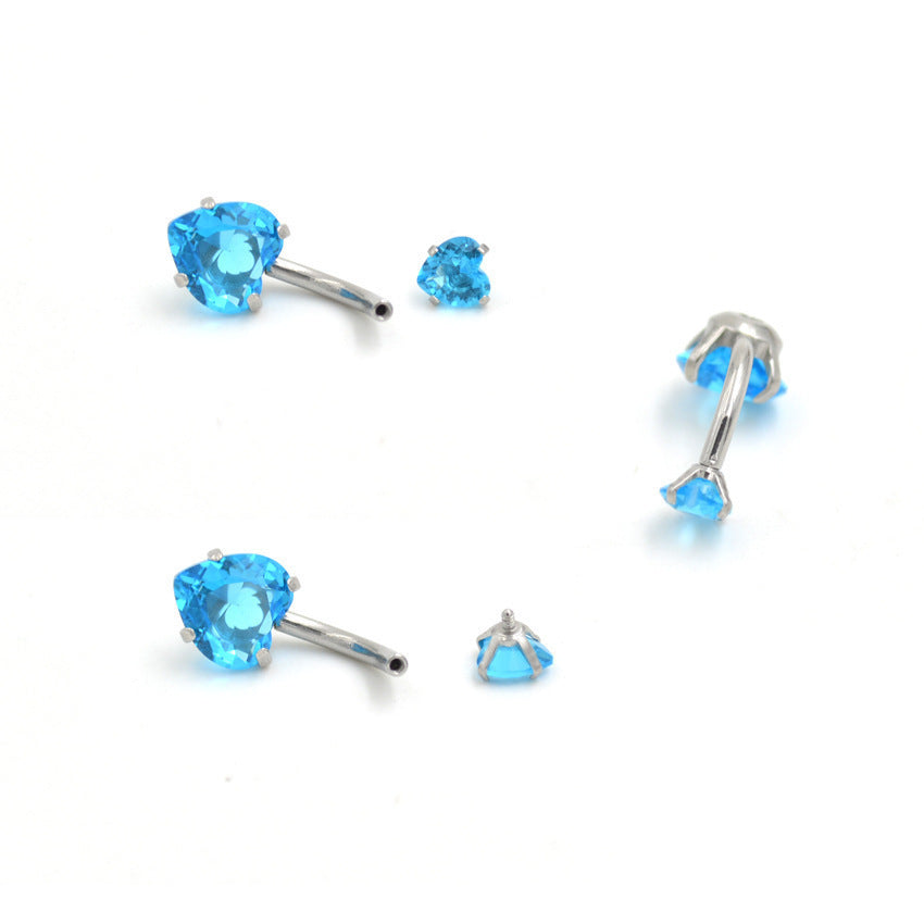 Multiple colour options for heart navel ring