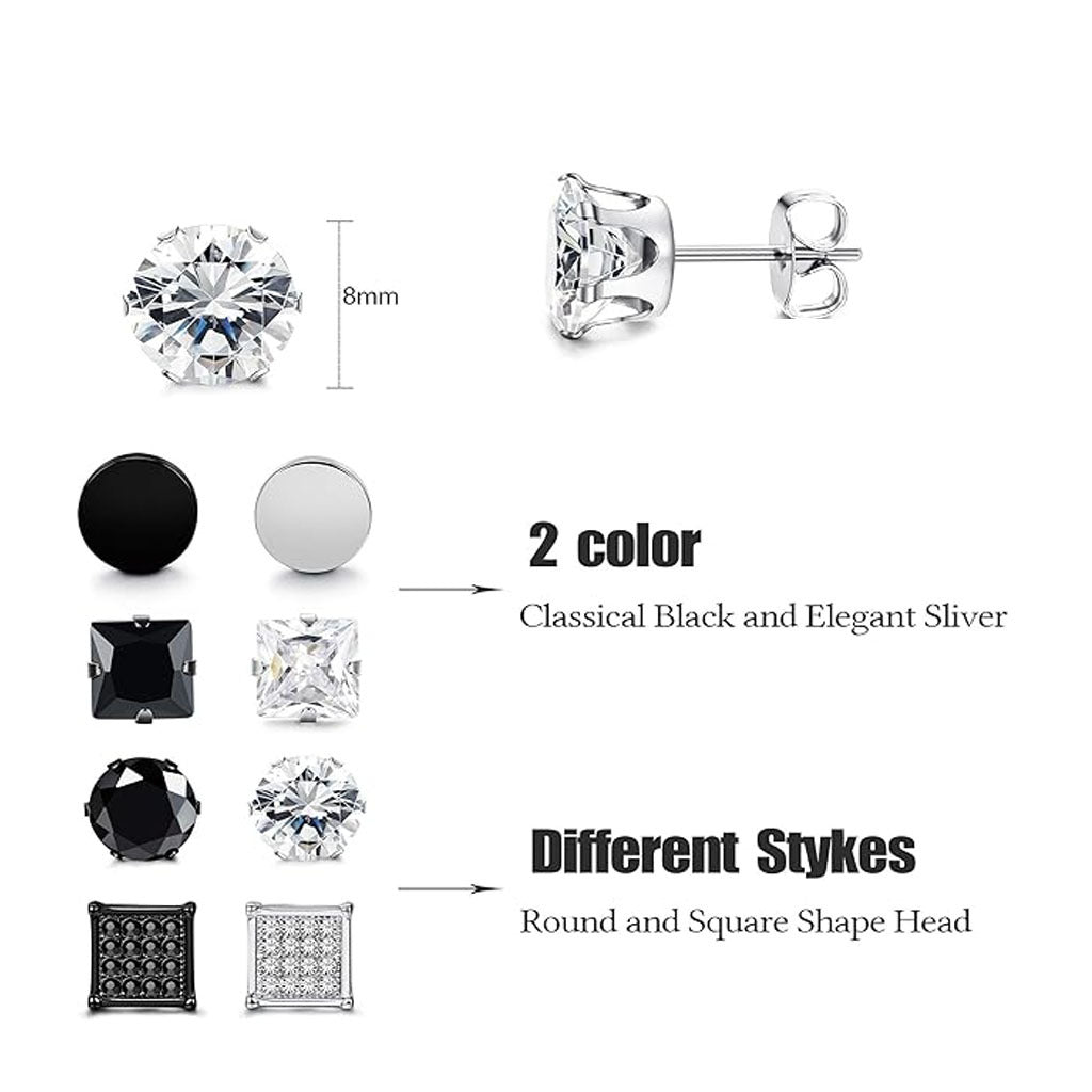 Elegant stud earrings in geometric design
