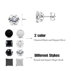 Elegant stud earrings in geometric design