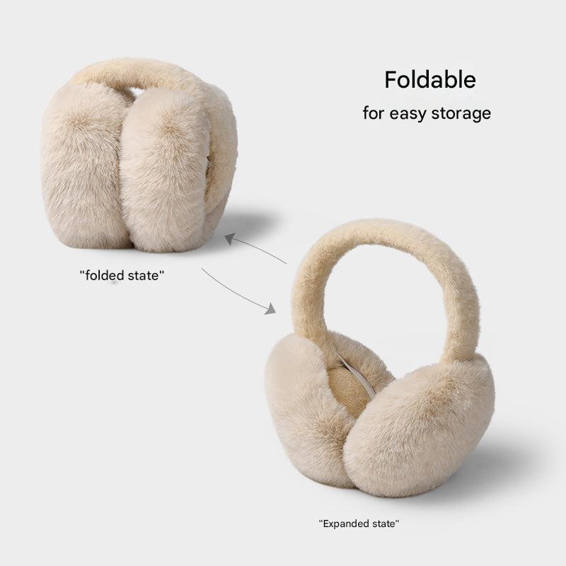 Stylish black winter earmuffs for women