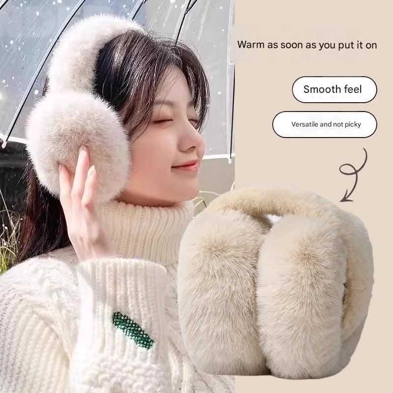 Pink winter ear protection earmuffs