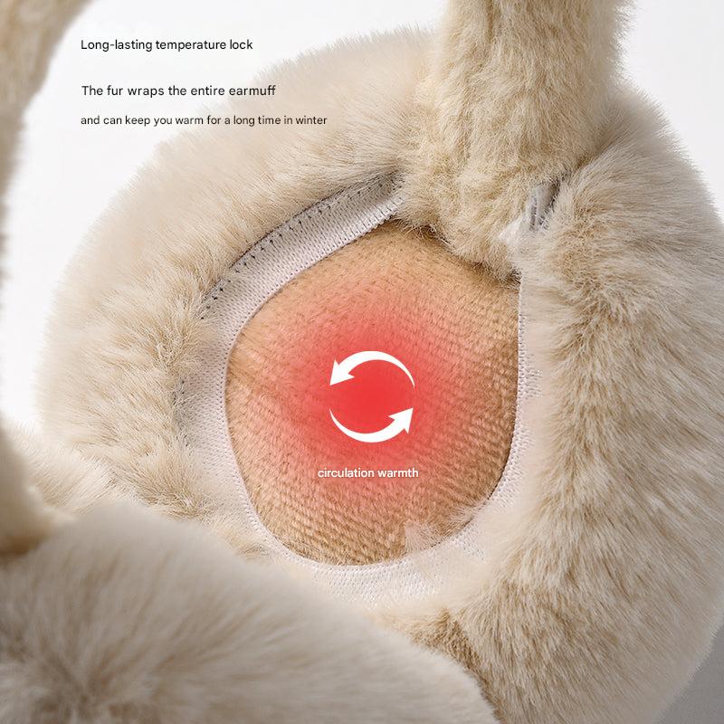 Brown fashionable earmuffs for outdoor use