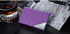 Test card holder with cards positioned neatly