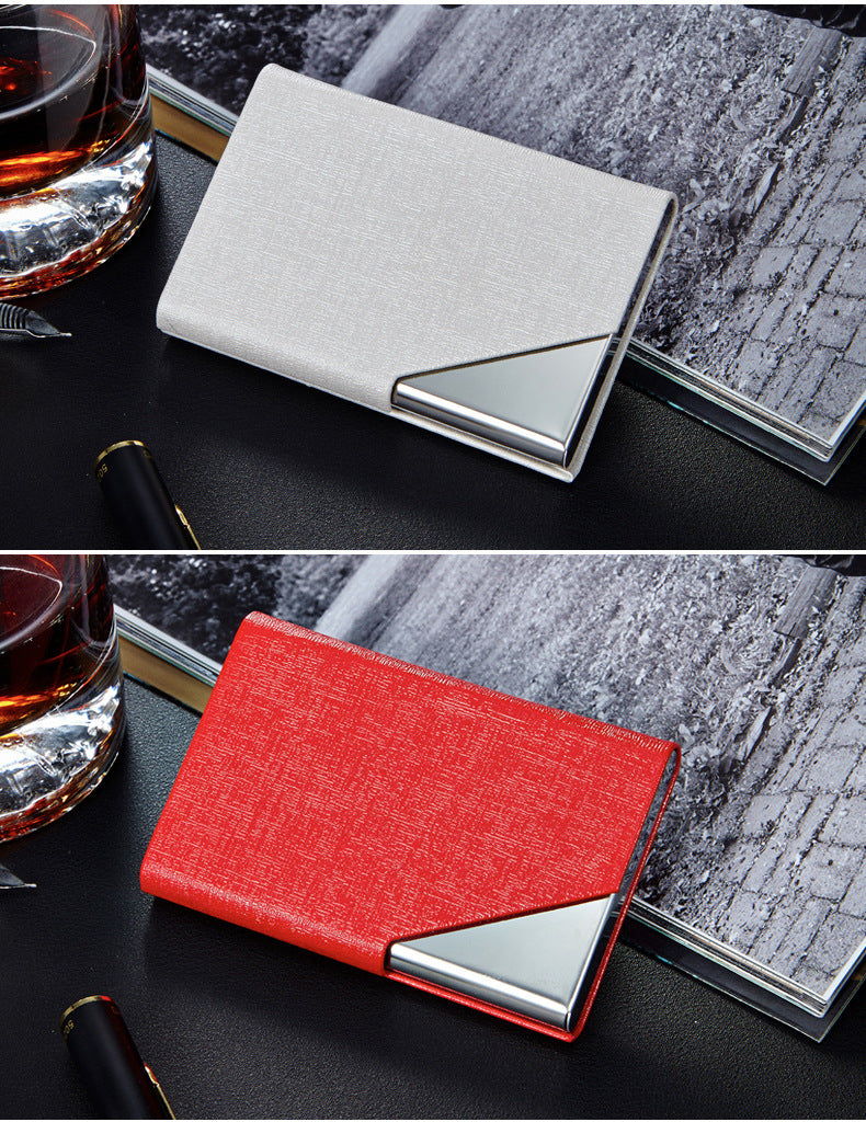 Durable PU leather card holder available in various colours