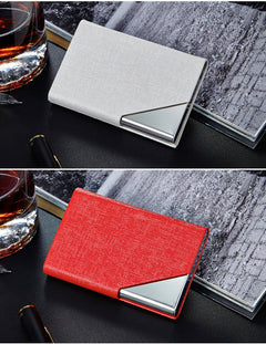 Durable PU leather card holder available in various colours