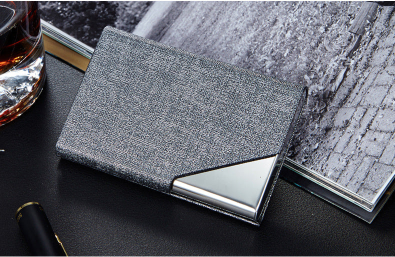 Professional business card holder in sleek stainless steel