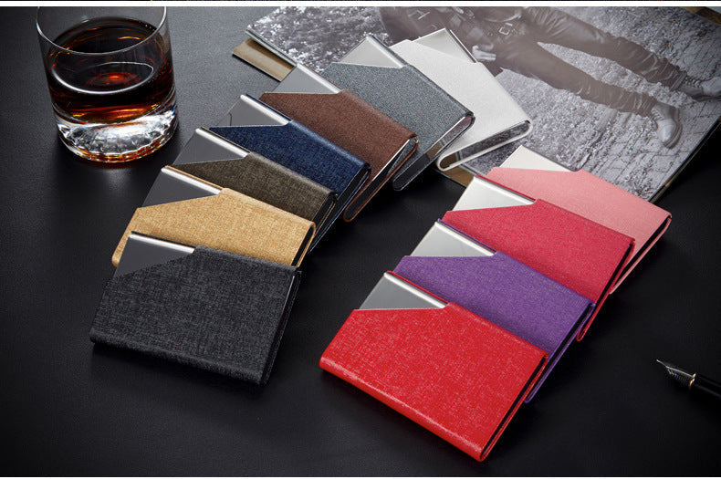 Stylish business card holder range in different colours