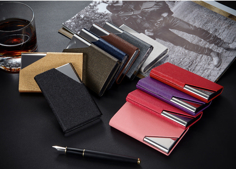 Test card holder with cards positioned neatly