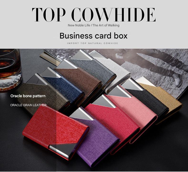 Durable PU leather card holder available in various colours