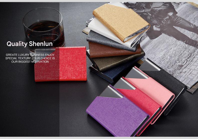 Professional business card holder in sleek stainless steel