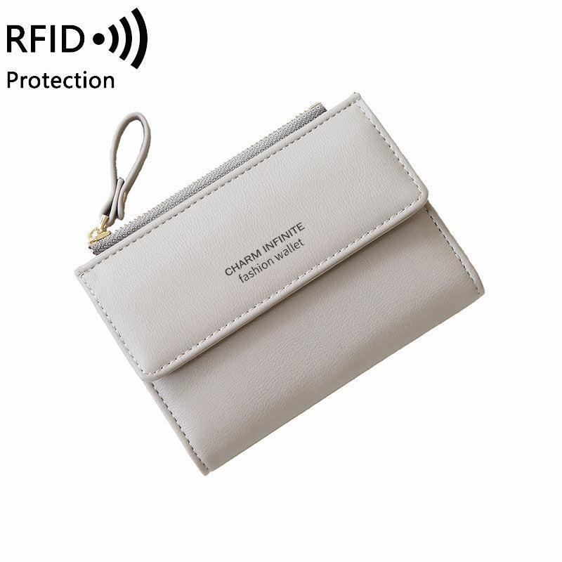 Stylish RFID-blocking wallet in trendy burgundy